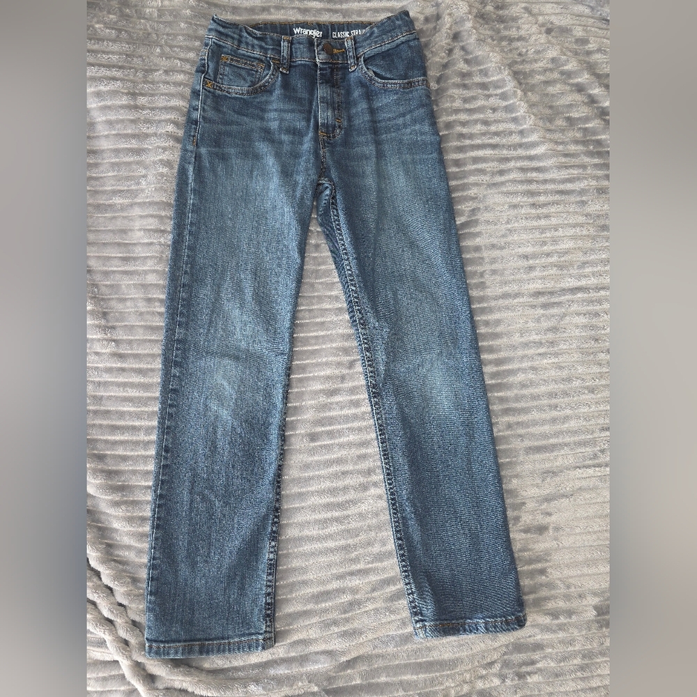 Wrangler Boys Size 12, Classic Straight Jeansl, Button & Zipper Adjustable Waist